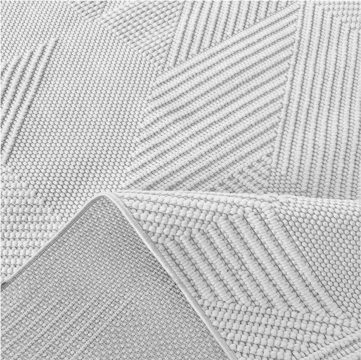 Geometric White Rug