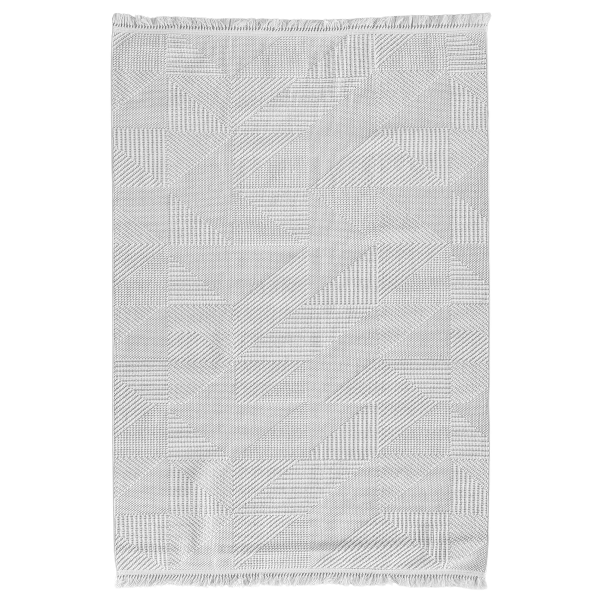 Geometric White Rug