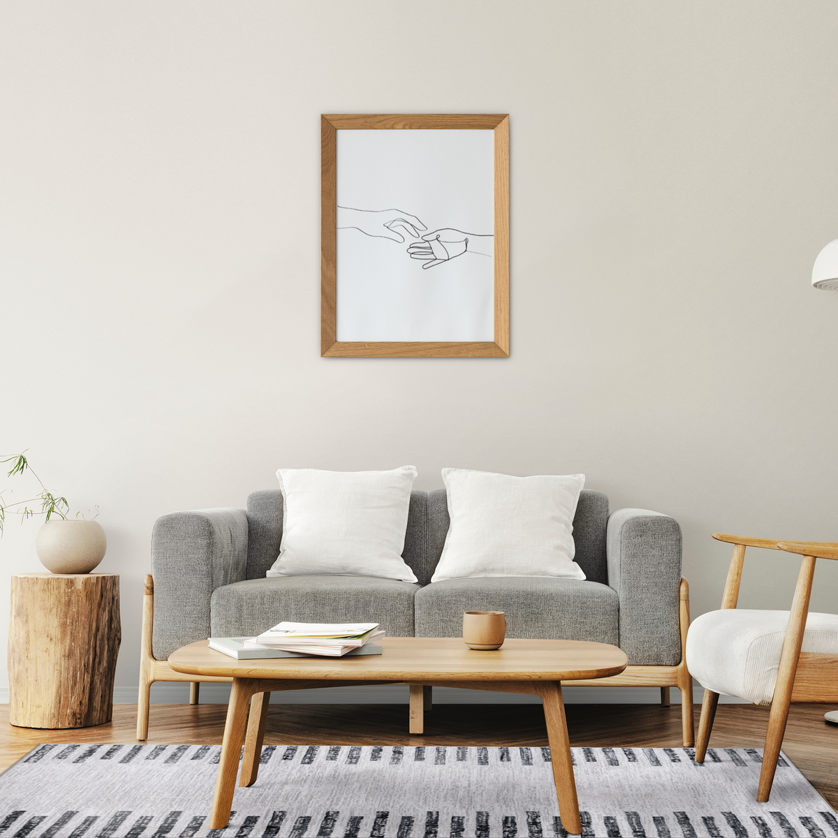 Portfolio Grey Striped Rug